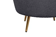 заказать Низкое кресло ракушка Pearl Black Boucle