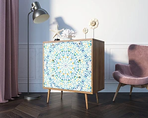 Комод "Berber" три ящика 46 принт арт BB40/Print_46