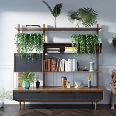 купить Стеллаж "Bruni Black" с ящиками арт BR-20Black