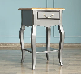 фото Прикроватная тумба "Leontina Black" с одним ящиком