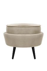 Пуф Pearl Adorn Taupe на черных ножках на заказ