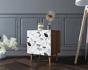 красивые Тумбочка "Berber" с двумя ящиками 9 принт арт BB03/Print_09, разноцветная