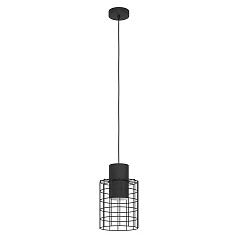 купить красивые 43625 Подвесной потолочный светильник (люстра) MILLIGAN, 1Х40W, E27, H1100, ?200, сталь, черный/белы