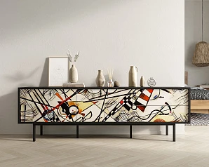 купить Комод с четырьмя дверками и двумя ящиками "Emerson" by Kandinsky арт EM04/Print_01 в интернет-магазине