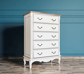 фото Комод «Leontina» на пять ящиков вертикальный арт ST9342 в интерьере