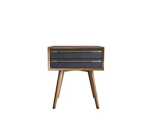 Тумба для прихожей "Bruni Black" с двумя ящиками в интерьере