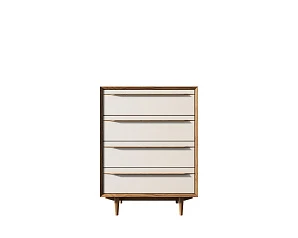 Комод в Скандинавском стиле "Bruni white" на четыре ящика арт BR08WH на заказ