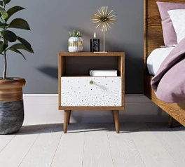 красивые Тумбочка "Berber" с одним ящиком 15 принт арт BB06/Print_15, разноцветная на заказ