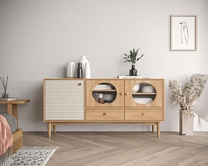 красивый Комод "Bubble" с тремя дверками и двумя ящиками арт BBL03 в интернет-магазине