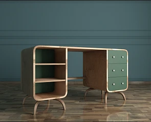 красивый Рабочий стол в Скандинавском стиле "Ellipse" арт EL08G