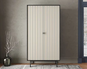 купить стильные Шкаф двухдверный "Emerson" арт EM091/milky/L