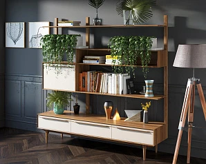 заказать Стеллаж "Bruni white" с ящиками арт BR-20WH