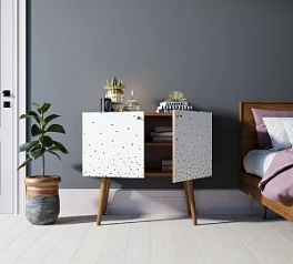 фото Комод на высоких ножках "Berber" малый принт 15 арт BB13/Print_15 в интерьере