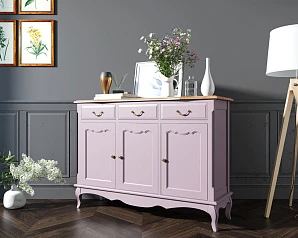 купить стильный Комод "Leontina Lavanda" (3 ящика и 3 двери) арт ST9344L в интернет-магазине