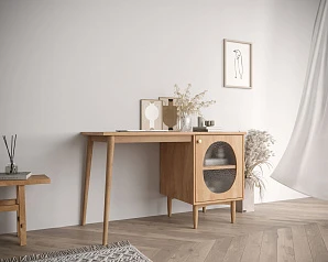 купить красивые Стол рабочий "Bubble" с правой тумбой арт BBL08