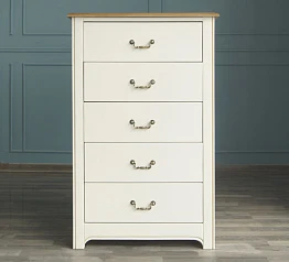 заказать стильные Бежевый комод "Olivia" высокий на 5 ящиков арт GA3005C