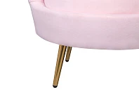 Низкое кресло ракушка Pearl розовый V2
