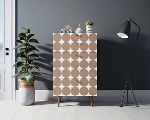 Комод высокий "Berber" принт 17 арт BB10/Print_17 в интерьере