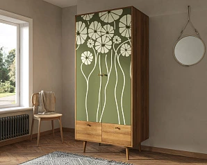 стильный Шкаф двухстворчатый "Berber" арт BB16/Print_53