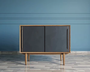 фото Комод "Bruni Black" две дверки арт BR25Black