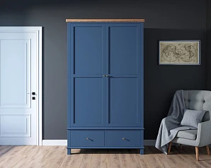 купить красивые Шкаф двухстворчатый в стиле Кантри "Jules Verne" с ящиками арт JV28ETGB