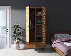 купить красивый Шкаф двухстворчатый "Berber" принт 14 арт BB16/Print_14