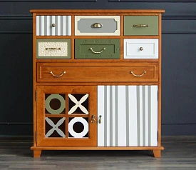 Вертикальный комод Gouache Green (7 ящиков) арт G20017GR в интернет-магазине