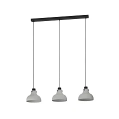 фото 43826 Подвесной потолочный светильник (люстра) MATLOCK, 3Х40W, E27, L900, B200, H1100, сталь, серый, черный