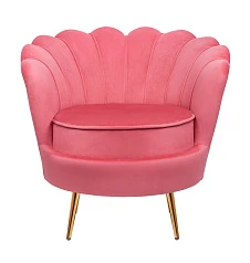 фото Низкое кресло ракушка Pearl Karmin в интерьере