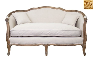 купить красивый Диван ампир Darcy 2 цвет желтый в интернет-магазине