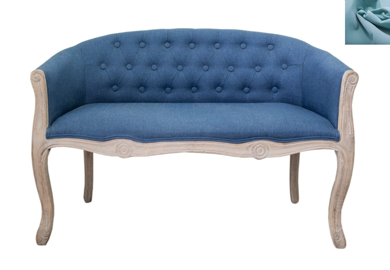 фото Диван французский стиль Kandy Double Blue голубой в интерьере