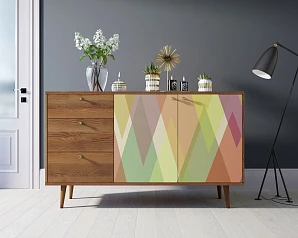 стильные Комод "Berber" с двумя дверками и ящиками 16 принт арт BB05/Print_16