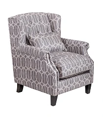 стильное Мягкое полукресло с подлокотниками Scott Grey