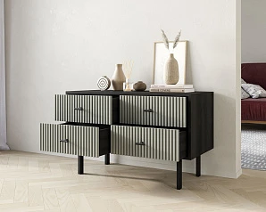 купить Комод с четырьмя ящиками "Emerson" арт EM05/gray/L в интернет-магазине