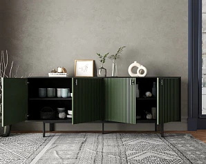 заказать Комод с четыремя дверками "Emerson" арт EM01/green/L в интернет-магазине