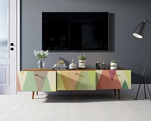 красивые Комод "Berber" с ящиками низкий под TV принт 16 арт BB19/Print_16 на заказ