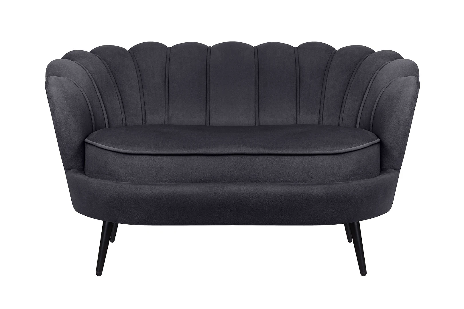 стильный Дизайнерский диван Pearl Double Black на черных ножках на заказ