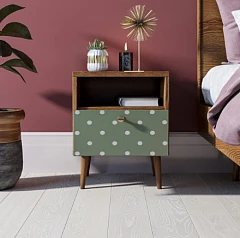 стильные Тумбочка "Berber" с одним ящиком 12 принт арт BB06/Print_12, разноцветная