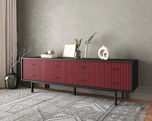 купить красивый Комод с восемью ящиками "Emerson" арт EM03/red/L