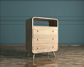 Высокий комод "Ellipse" с тремя ящиками арт EL04Y на заказ в интернет-магазине