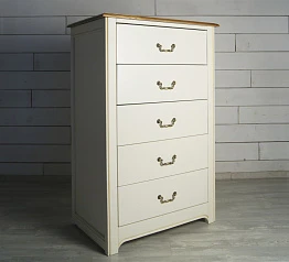 заказать стильные Бежевый комод "Olivia" высокий на 5 ящиков арт GA3005C