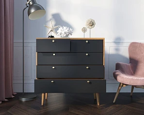 купить Комод "Berber" пять ящиков 33 принт арт BB36/Print_33 в интернет-магазине