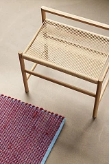 фото СКАМЬЯ HUBSCH, БУМАЖНЫЙ ШНУР, ДУБ FSC, НАТУРАЛЬНЫЙ