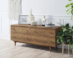 фото Комод "Boho" 4 ящика джангл арт BH09