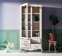 купить красивые Шкаф "Leontina" для посуды высокий 4 ящика  арт ST9355/4 в интернет-магазине