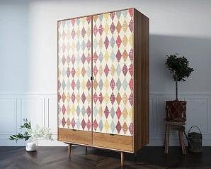 купить стильный Шкаф двустворчатый "Bruni print" с двумя ящиками арт BR27/2P