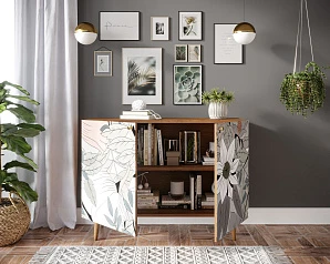 фото Комод с принтом 50 "Berber" две дверки арт BB04/Print_50