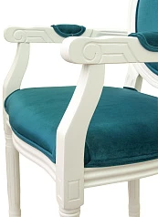 Мягкий стул с подлокотниками Volker Arm Blue and White в интернет-магазине