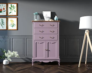 заказать Комод Leontina Lavanda три ящика две дверки арт ST9354L
