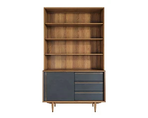 Стеллаж "Bruni" с дверками 1 арт BR-01Black на заказ в интернет-магазине